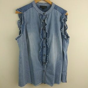 Lane Bryant Chambray Top